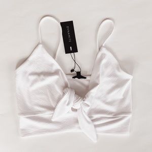 NWT White Tie Cropped Cami